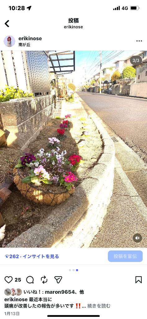 お客様の為の花壇のお花植え替えました♡